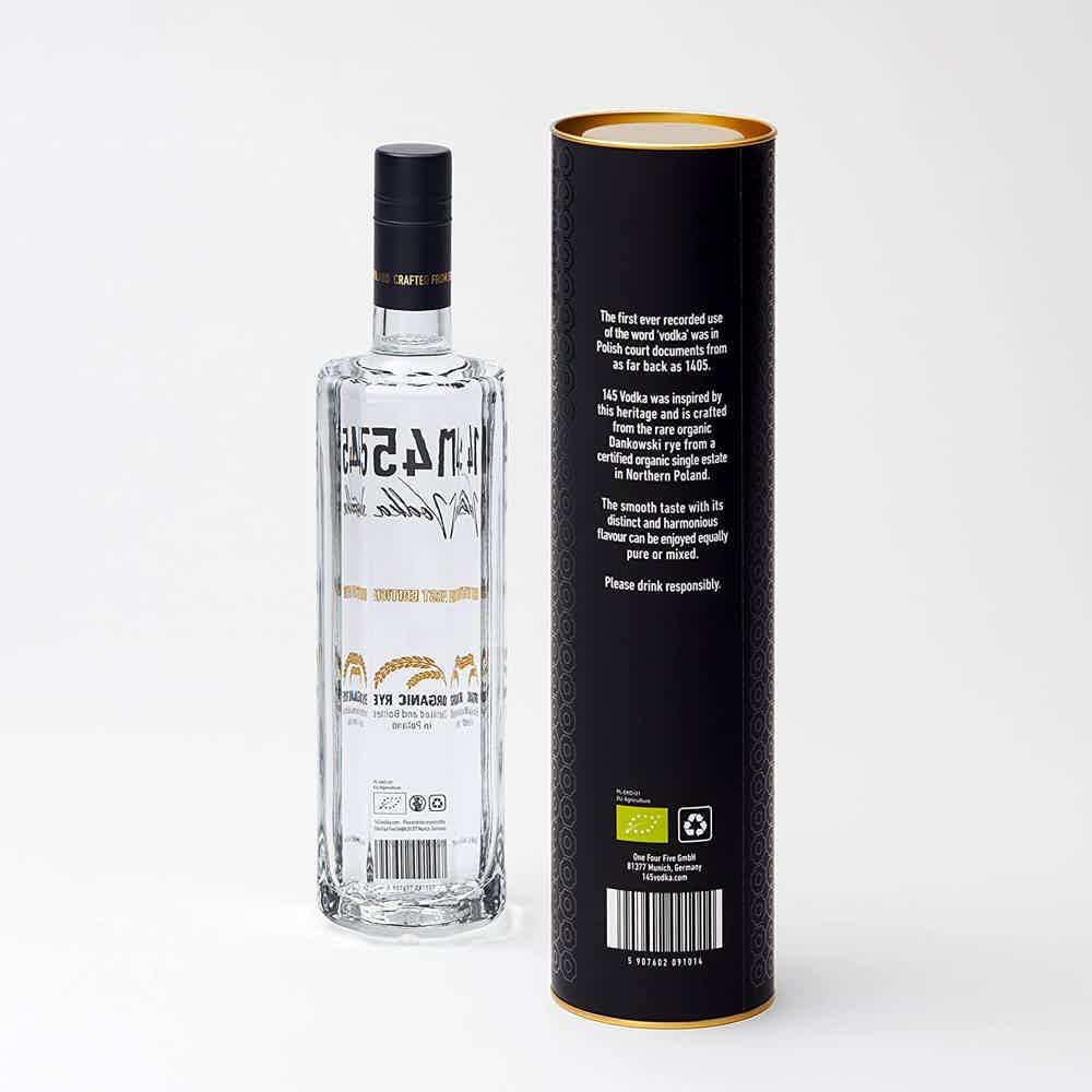 145 Vodka Organic, Bottle in Tube 40.0% 0.7L, Spirits