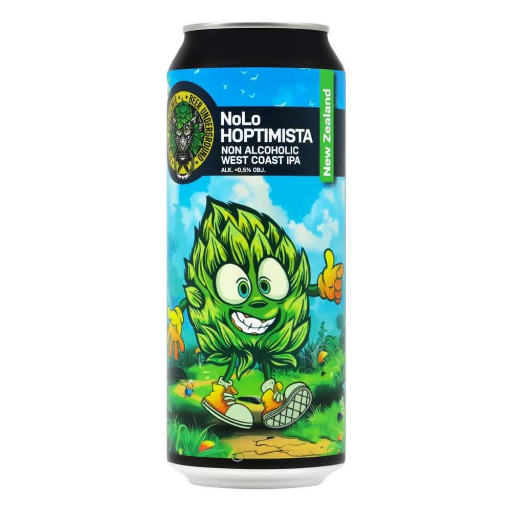 Beer Underground NoLo - New Zealand Hoptimista Non-Alcoholic NZ West Coast IPA 0,5l 0.5% 0.5L, Beer