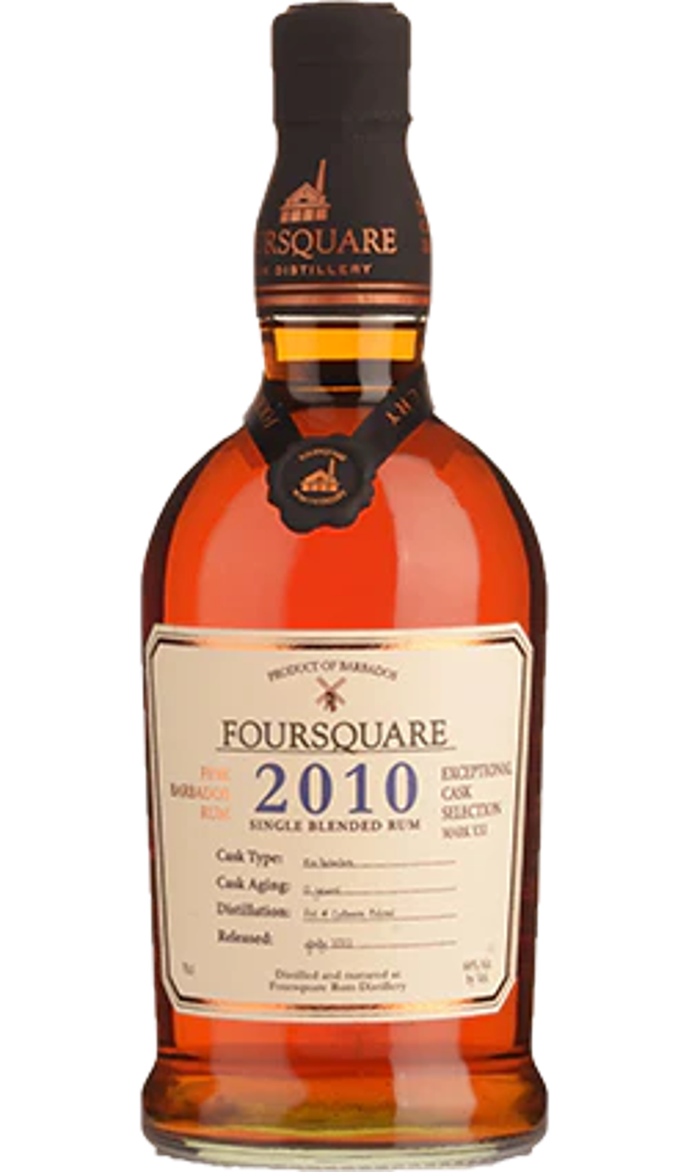 Foursquare Distillery Vintage 2010 60.0% 0.7L, Spirits