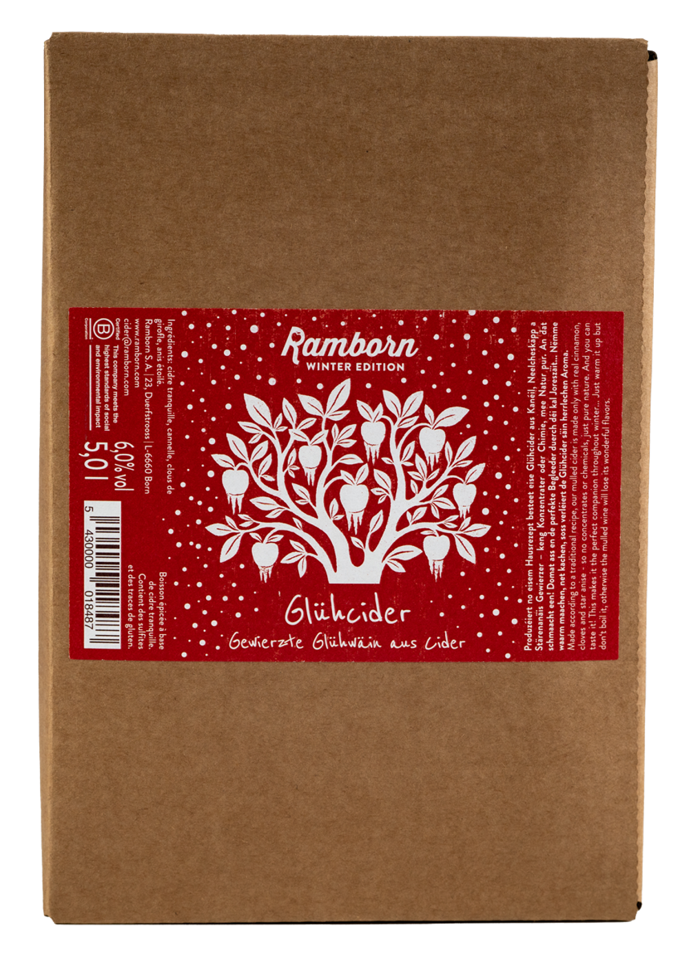 Glühcider Bib 5L 6.0% 5.0L, Wine