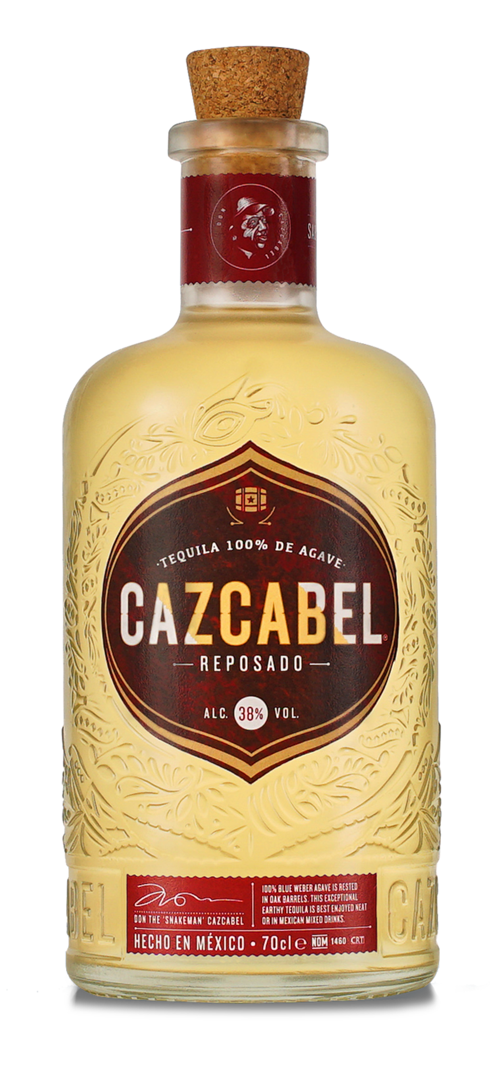 Cazcabel Tequila Reposado 38.0% 0.7L, Spirits