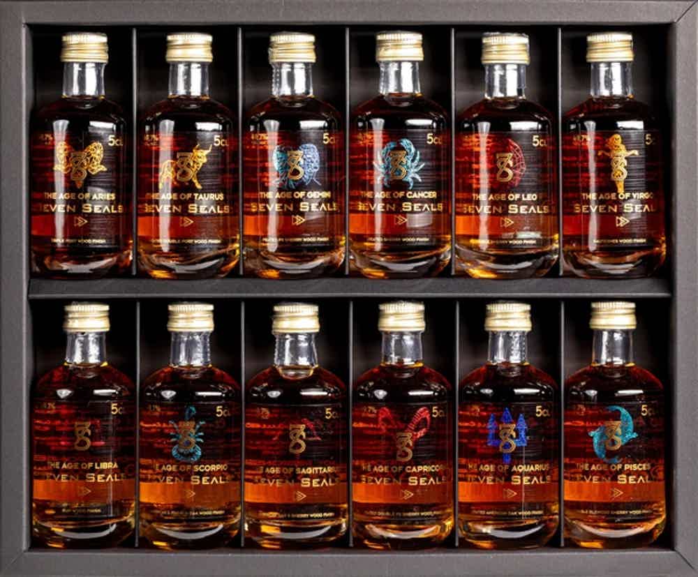 Seven Seals Tasting- Box Zodiac 12 x 5ml 49.7% 0.6L, Spirits