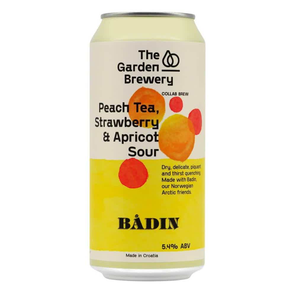 The Garden Brewery/Badin Peach Tea, Strawberry & Apricot Sour 0,44l 5.4% 0.44L, Beer