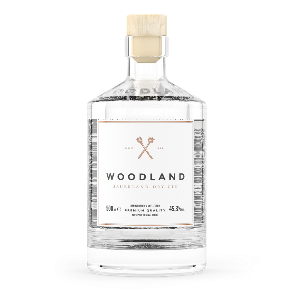 Woodland Sauerland Dry Gin 45.3% 0.5L, Spirits