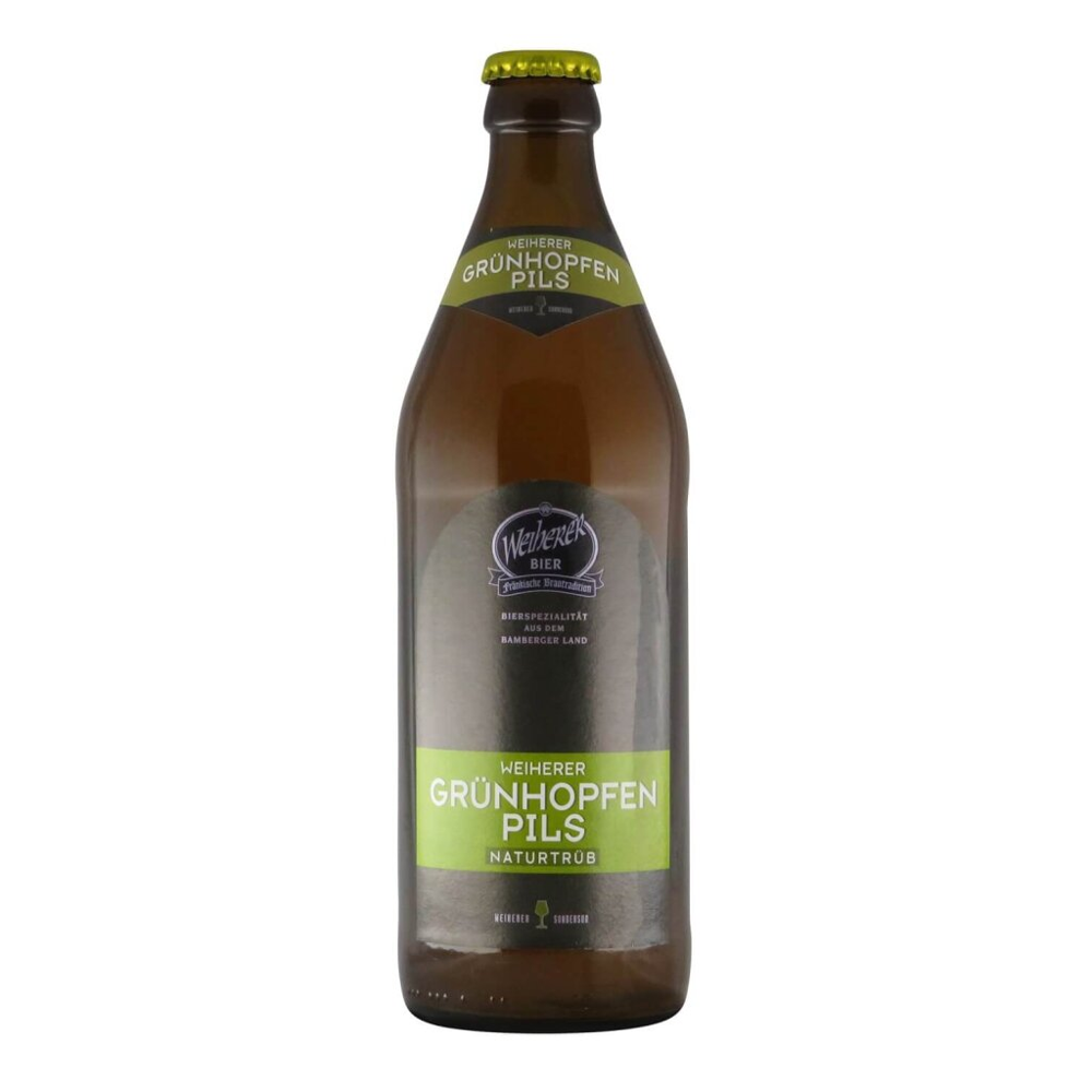 Weiherer Grünhopfen-Pils 0,5l 4.9% 0.5L, Beer
