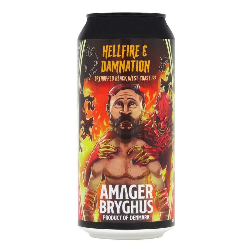Amager Hellfire & Damnation DH Black IPA 0,44l 7.0% 0.44L, Beer