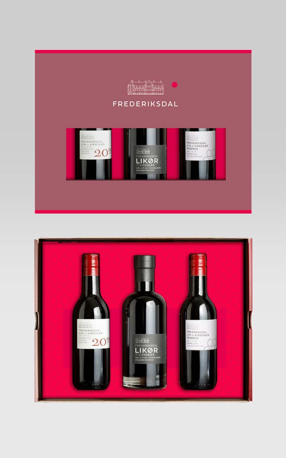 Frederiksdal Gift Box 3 Wines: Frederiksdal Reserve small, Frederiksdal Likør small, Frederiksdal Vintage small