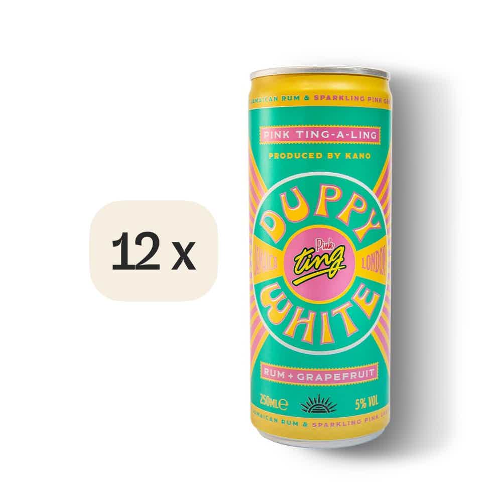 PINK TINK CANS - 12 pack: The Duppy Share Pink Ting-A-Ling