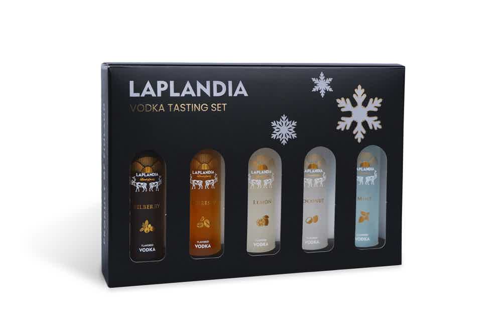 Tasting Set: Laplandia Bilberry 5cl, Laplandia Mint 5cl, Laplandia Lemon 5cl, Laplandia Espresso 5cl, Laplandia Coconut 5cl