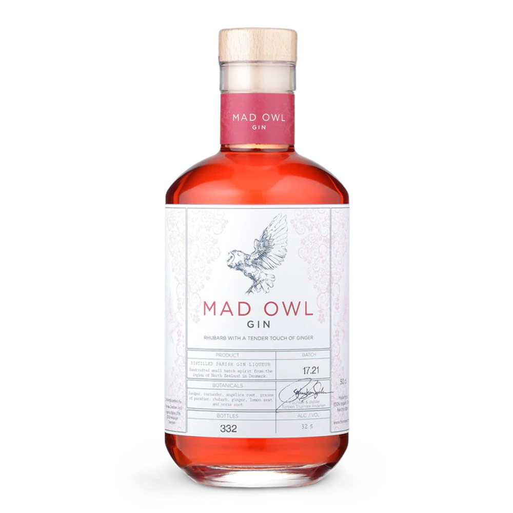 MAD OWL GIN - RHUBARB 32.0% 0.5L, Spirits