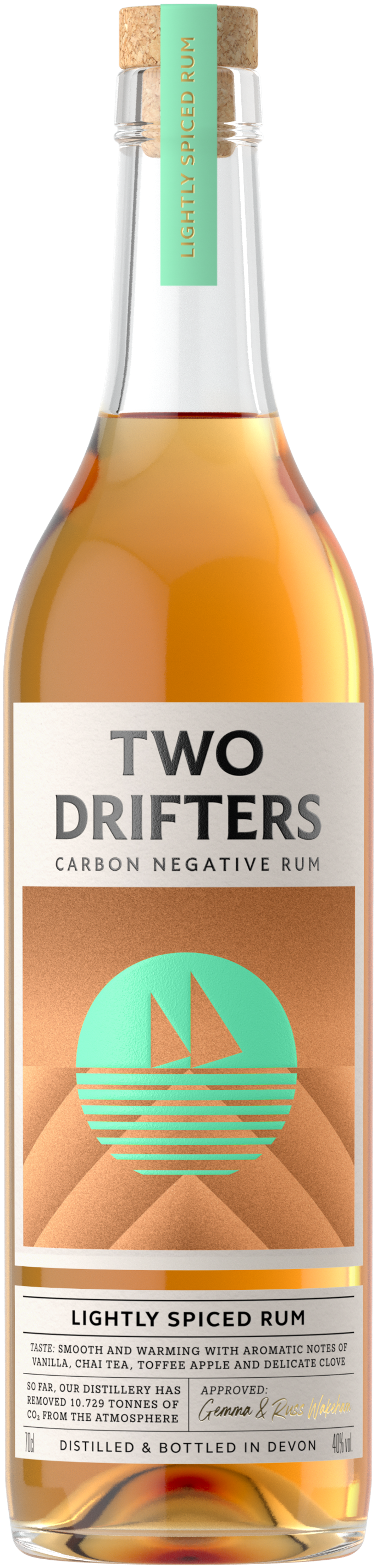 Two Drifters Lightly Spiced Rum 40.0% 0.7L, Spirits