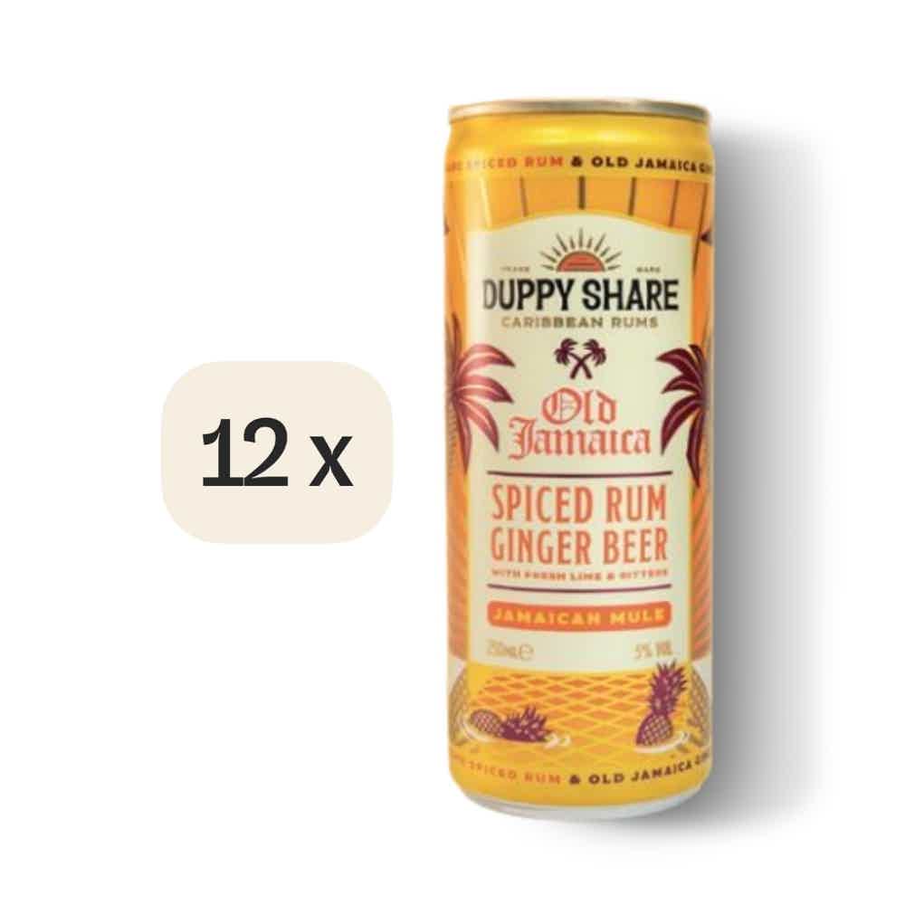 The Duppy Share SPICED & OLD JAMAICAN CANS - 12 Pack: The Duppy Share Old Jamaican Spiced Rum & Ginger Beer