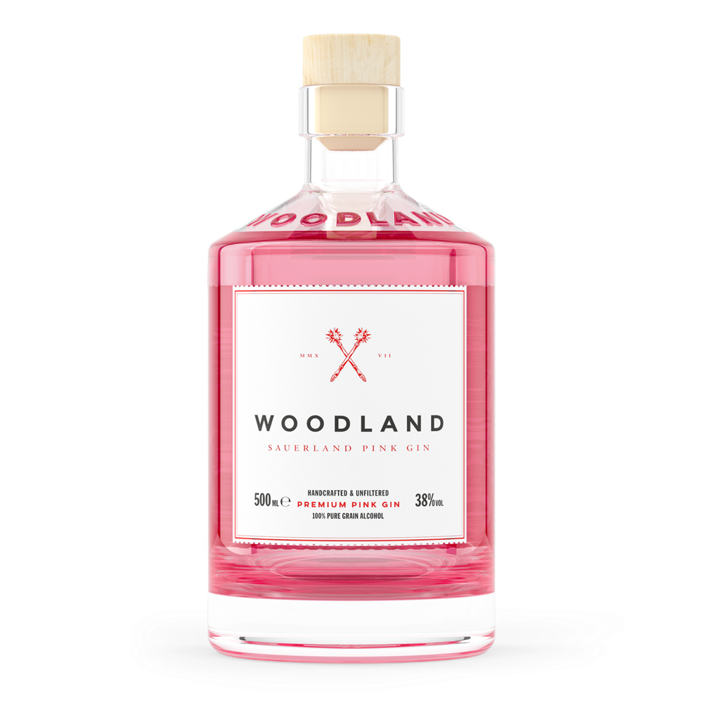 Woodland Pink Gin 38.0% 0.5L, Spirits