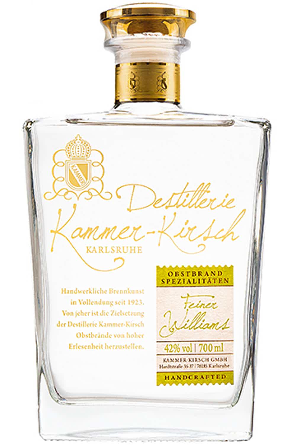 Gourmet Feiner Williams (Fruit Brandy distilled from Williams Pears) 42.0% 0.7L, Spirits
