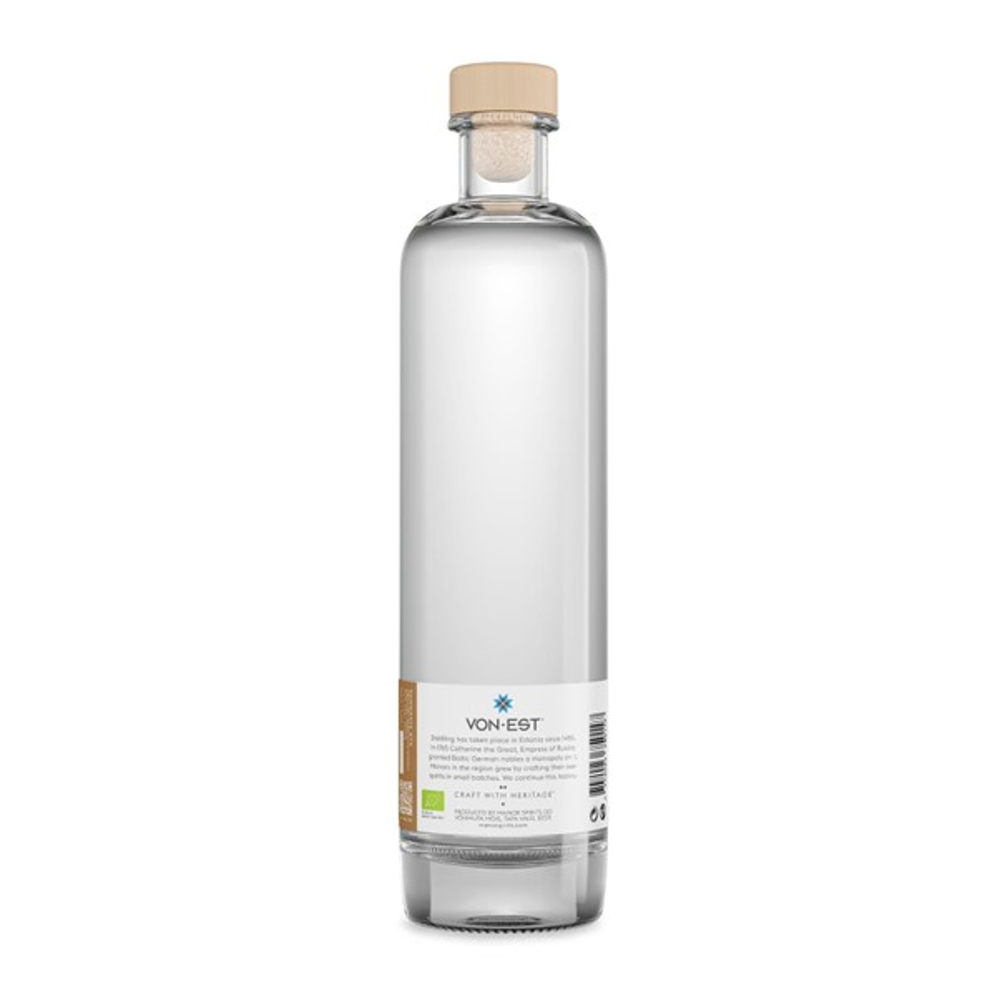 VON EST® Sangaste Rye, Organic Estonian Vodka - 500ml bottle 40.0% 0.5L, Spirits
