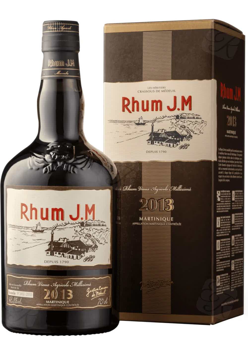 Rhum J.M Vieux Millesime 2013 43.8% 0.7L, Spirits