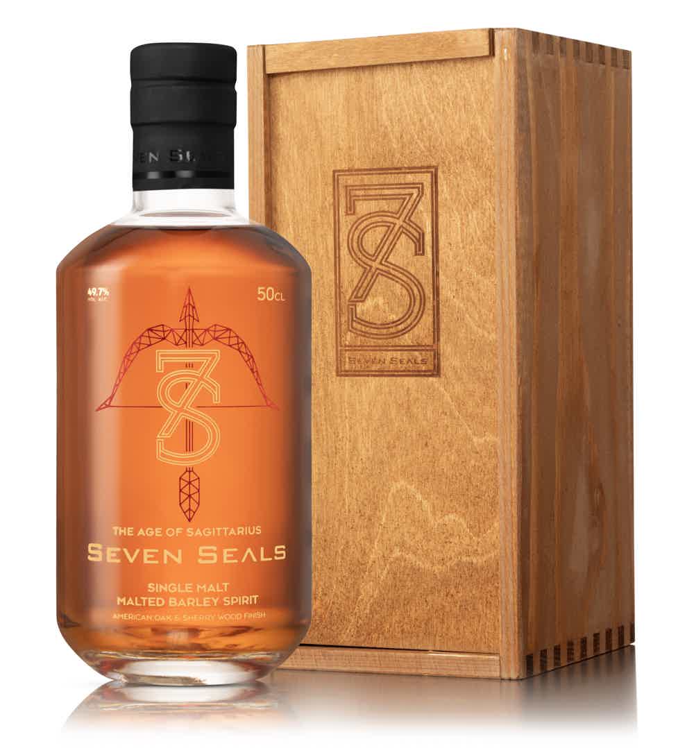 Seven Seals The Age of Sagittarius American Oak & Sherry Wood Finish 49.7% 0.5L, Spirits