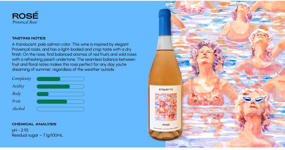 Étiquette Rosé 0.0% 0.75L, Non alcohol