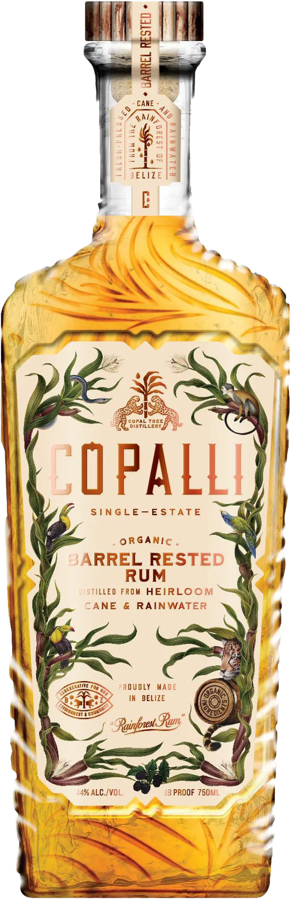 Copalli Barrel Rested Rum 44.0% 0.7L, Spirits