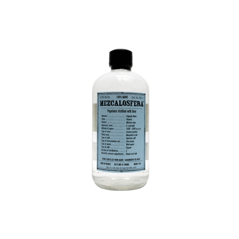 MEZCALOSFERA 2022 PAPALOMÉ WITH LIMA - EDGARDO MOTA | 500 ML 47.9% 0.5L, Spirits