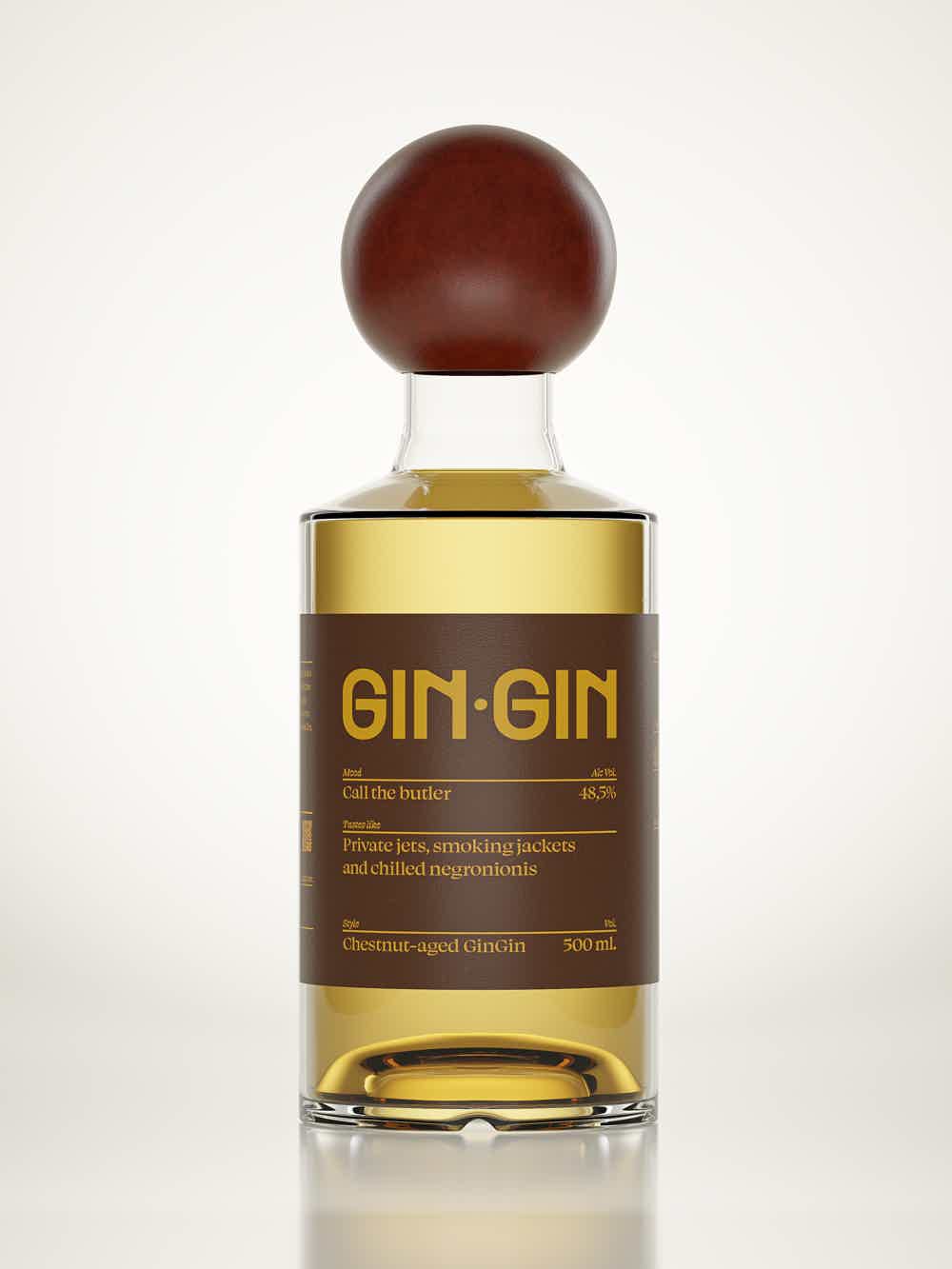 GinGin - Chestnut-aged GinGin 48.5% 0.5L, Spirits
