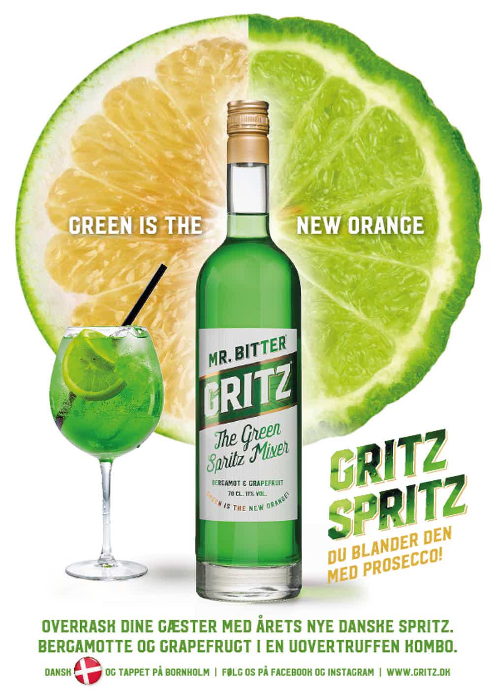 Gritz – green spritzer and cocktail mixer 11.0% 0.7L, Spirits