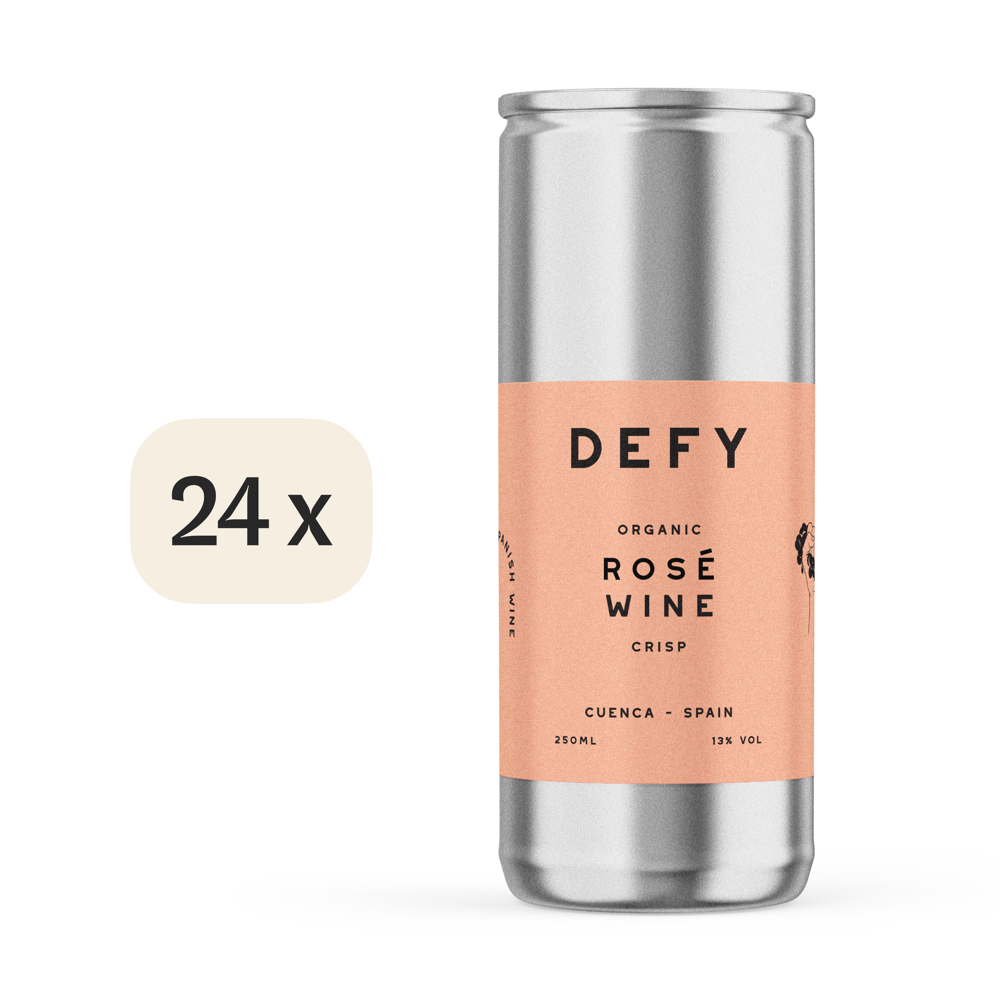 ORGANIC ITALIAN ROSÉ WINE 24 Pack: DEFY Organic Spanish Rose´ Wine