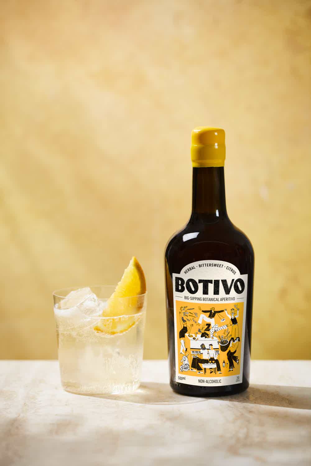 Alkoholfri Negronikasse: Sober Spirits Gin, Botivo Botanical Aperitivo, Sober Spirits Bitter