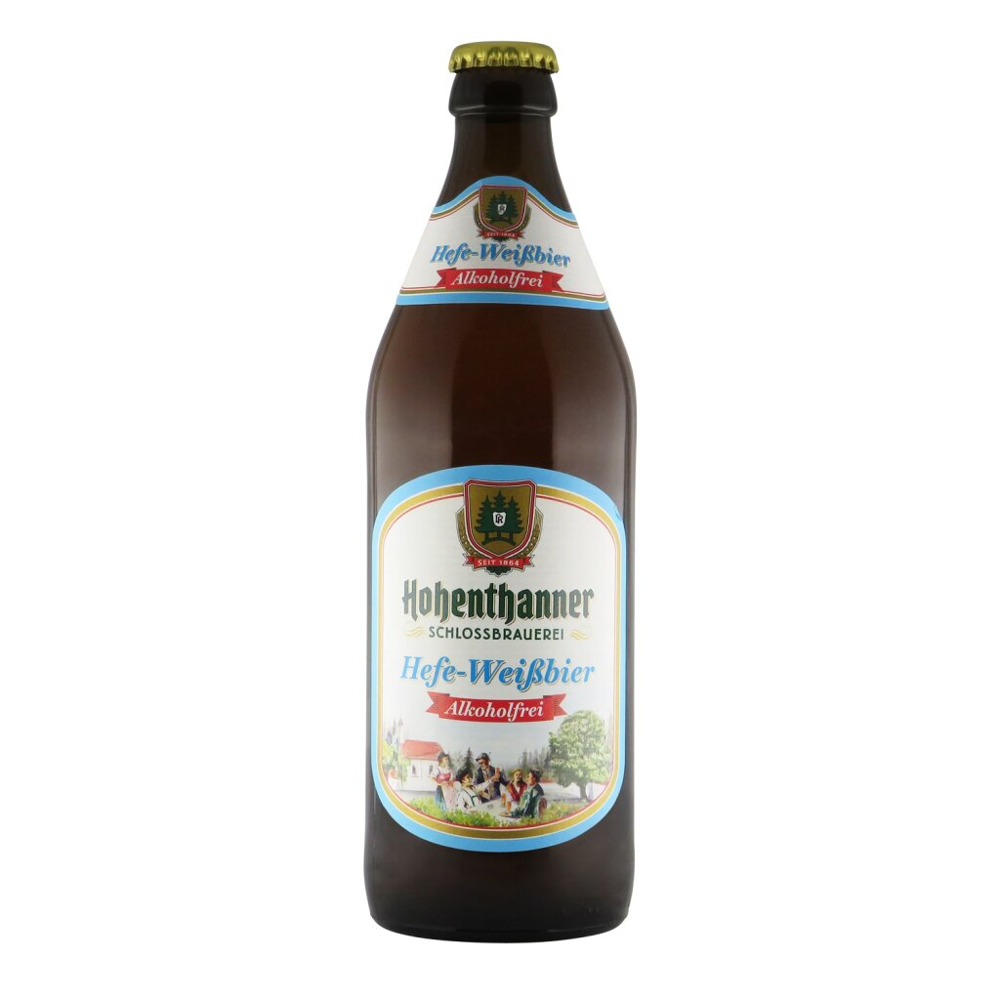 Hohenthanner Weißbier Alkoholfrei 0,5l 0.5% 0.5L, Beer