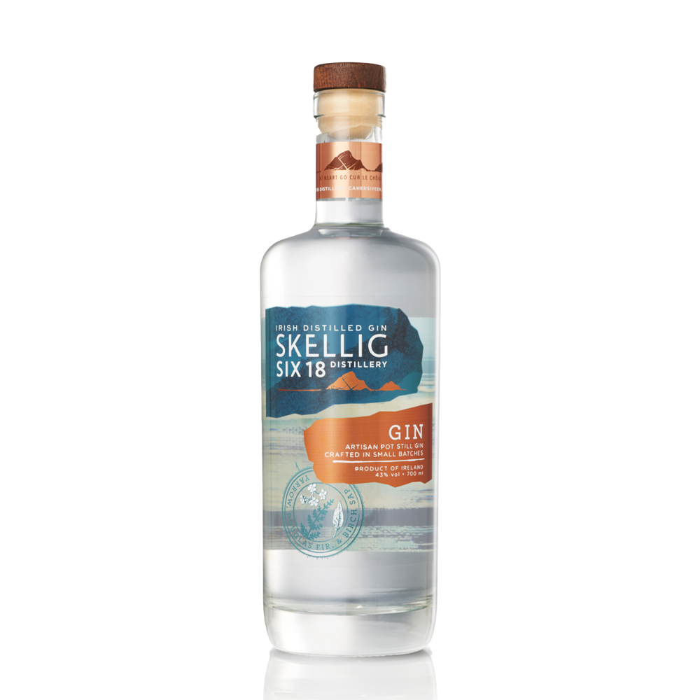 Skellig Six18 Pot Still Gin 43.4% 0.7L, Spirits
