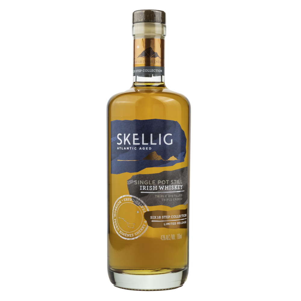 Skellig Triple Cask Single Pot Still Irish Whiskey - Six18 Step Collection 43.0% 0.7L, Spirits