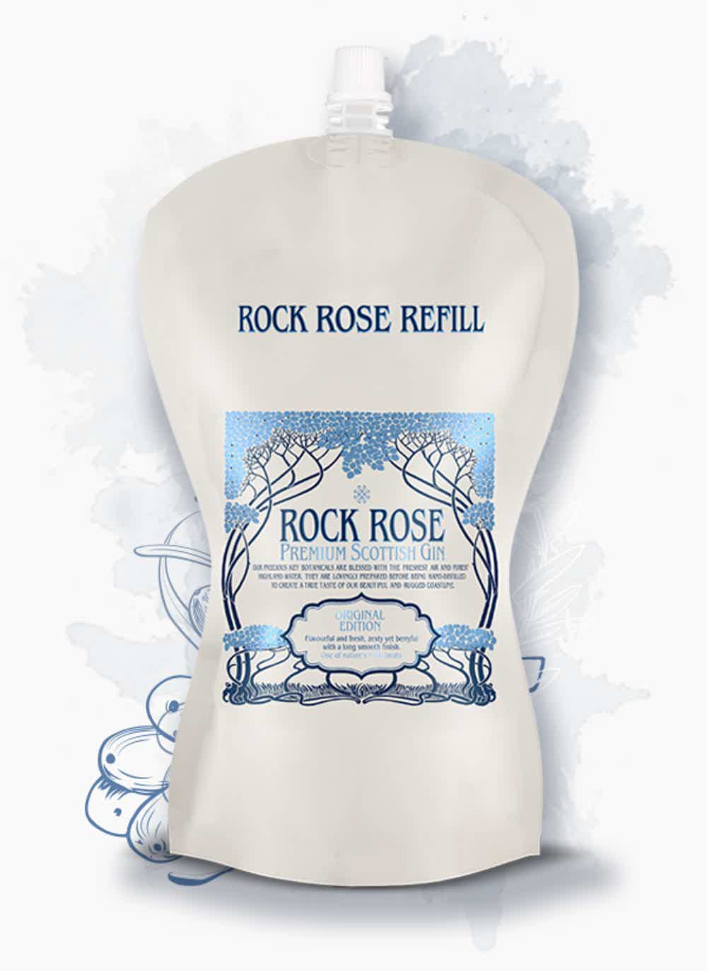 ROCK ROSE GIN REFILL POUCH 41.5% 0.7L, Spirits