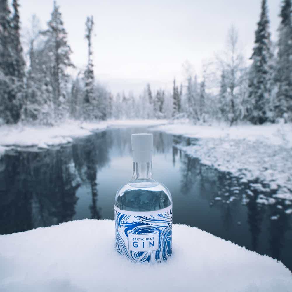 Arctic Blue Gin 46,2% Gift Box: Arctic Blue Gin 46,2%, BOX for Arctic Blue Beverages GIN gift box