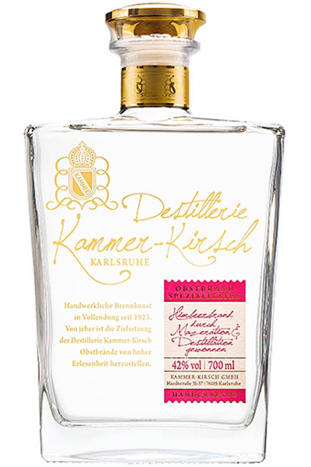 Gourmet Feiner Himbeerbrand (Fruit Brandy distilled from rasberries) 42.0% 0.7L, Spirits