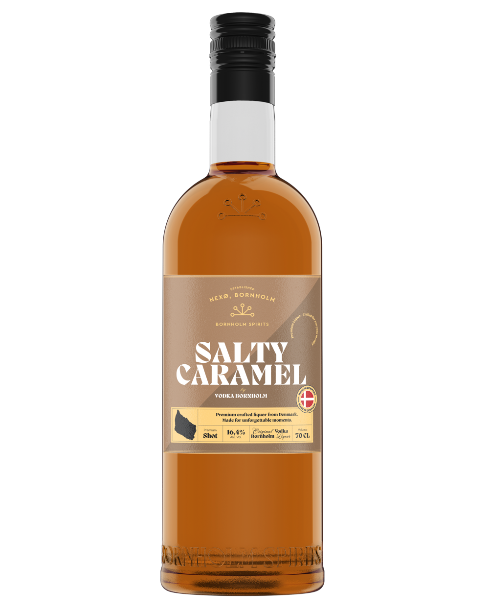 Shots by Vodka Bornholm - Salty Caramel 16,4% - 70 cl 16.4% 0.7L, Spirits