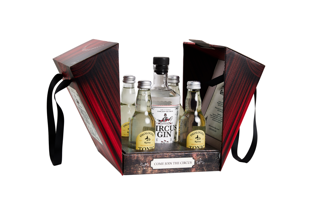 Circus Gin - Gift Box w/ 4 tonic 41.5% 0.7L, Spirits