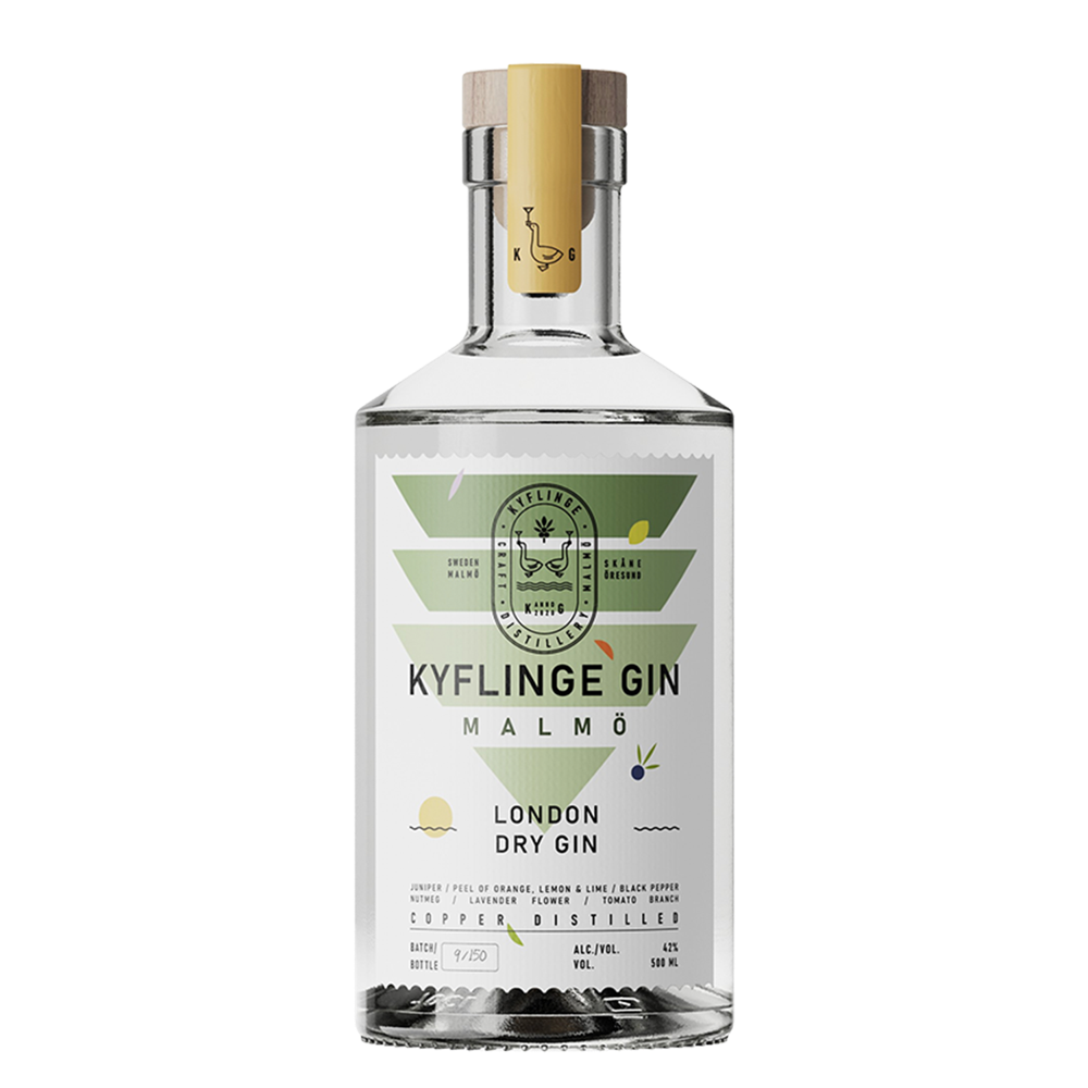 Kyflinge Gin Botanical London Dry gin 42.0% 0.5L, Spirits