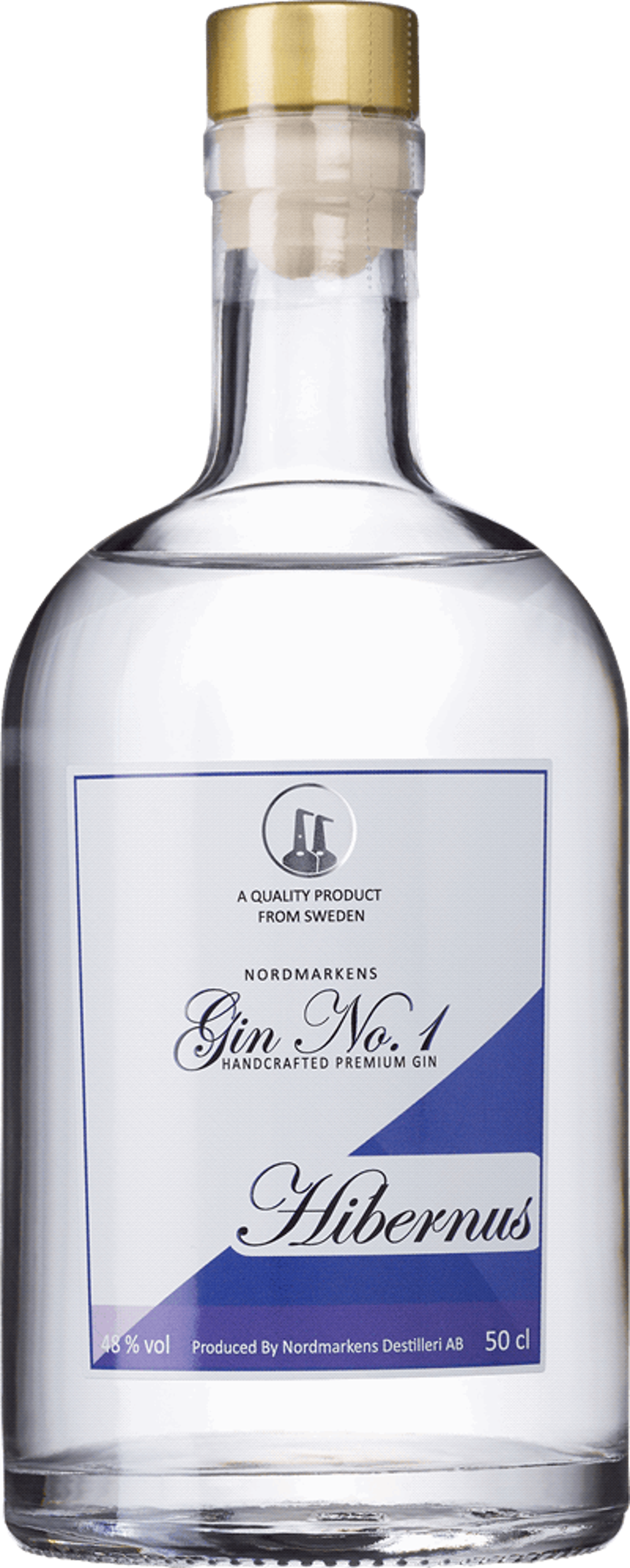 Nordmarkens Gin No1 Hibernus 48.0% 0.5L, Spirits