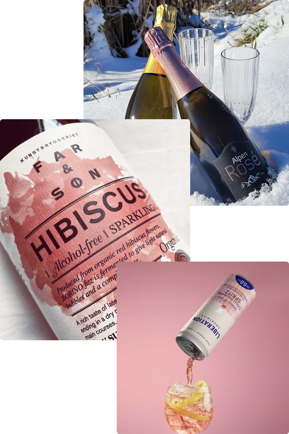 No-Alc Bundle: F&S — HIBISCUS, Alpen Rosé, Alpen Blanc, Chilli Rhubarb Spritz