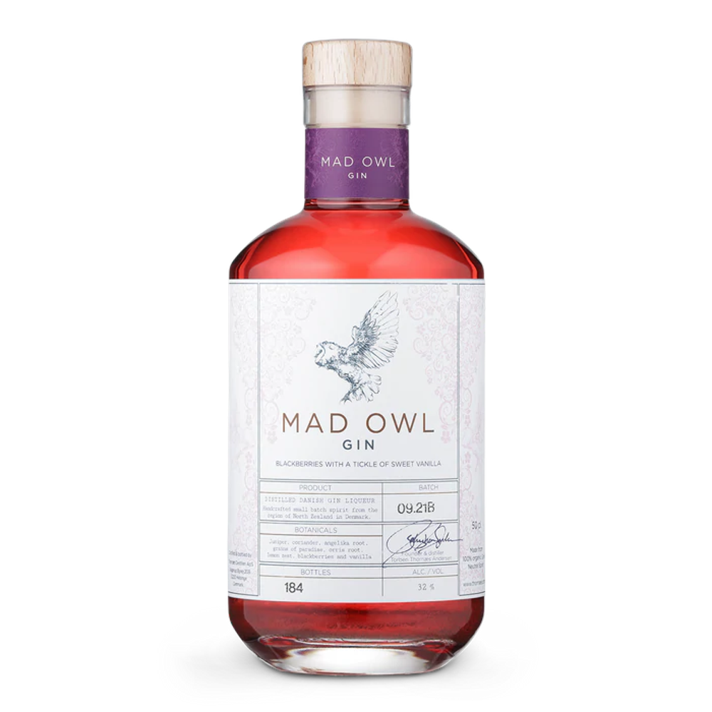 MAD OWL GIN - BLACKBERRIES 32.0% 0.5L, Spirits