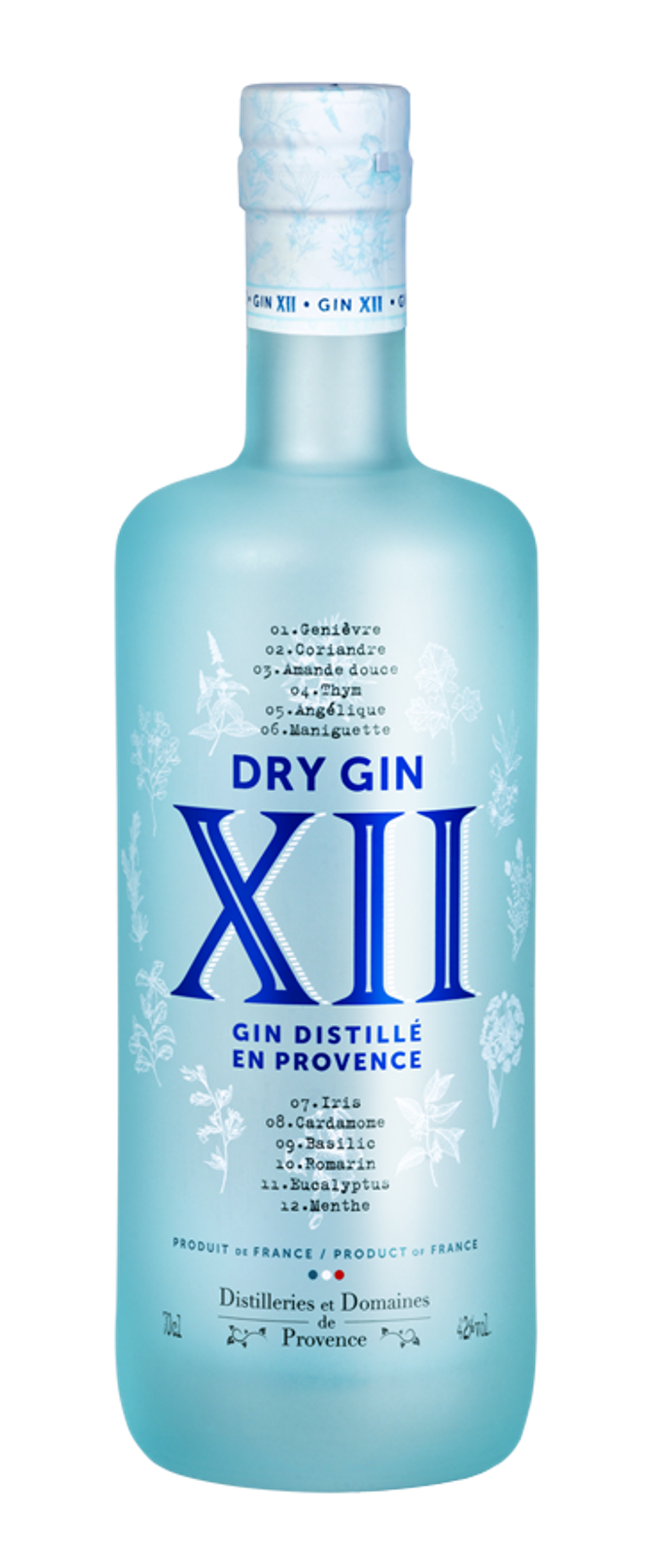 Dry Gin XII Distillé en Provence 42.0% 0.7L, Spirits