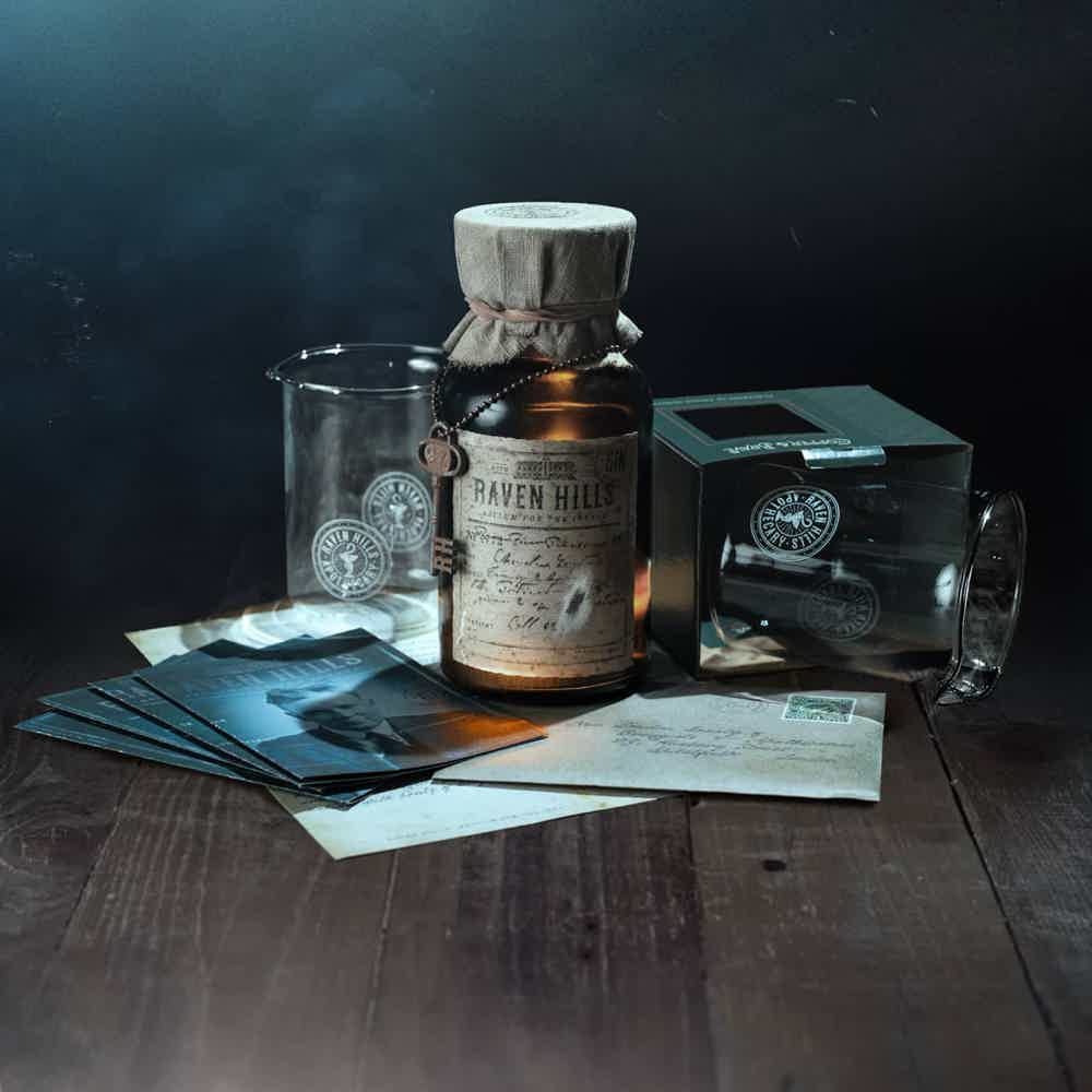 Raven Hills Bundle: Raven Hills, Raven Hills Rezeptumschlag, Raven Hills Messbecher Glas