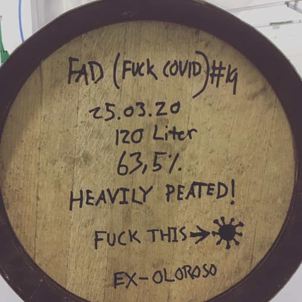 "Fuck COVID-19" - Heavily Peated Single Malt - Pre-Order 59.7% 0.7L, Spirits