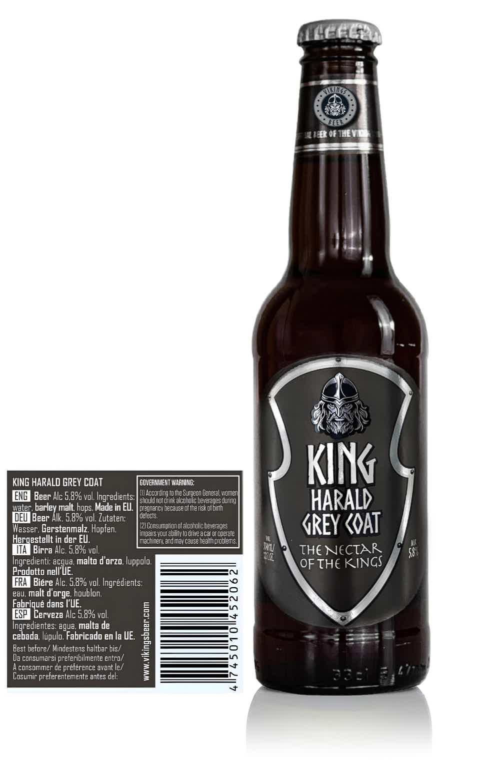 Beer King Harald Grey Coat 5,8% 0.33 l 5.8% 0.33L, Beer