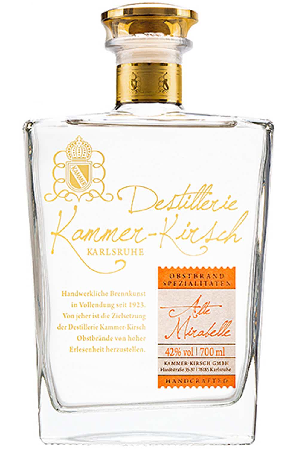 Gourmet Altes Mirabellenwasser (Aged Fruit Brandy distilled from yellow plums) 42.0% 0.7L, Spirits