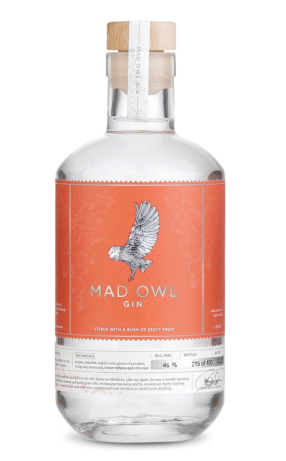 MAD OWL GIN - CITRUS 46.0% 0.5L, Spirits