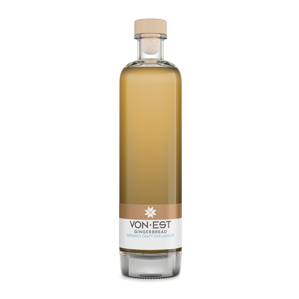 VON EST® Gingerbread, Organic Craft Gin Liqueur - 500ml bottle 20.0% 0.5L, Spirits