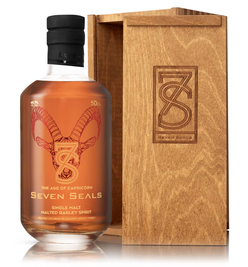 Seven Seals The Age of CapricornPeated Double PX Sherry Wood Finish 49.7% 0.5L, Spirits