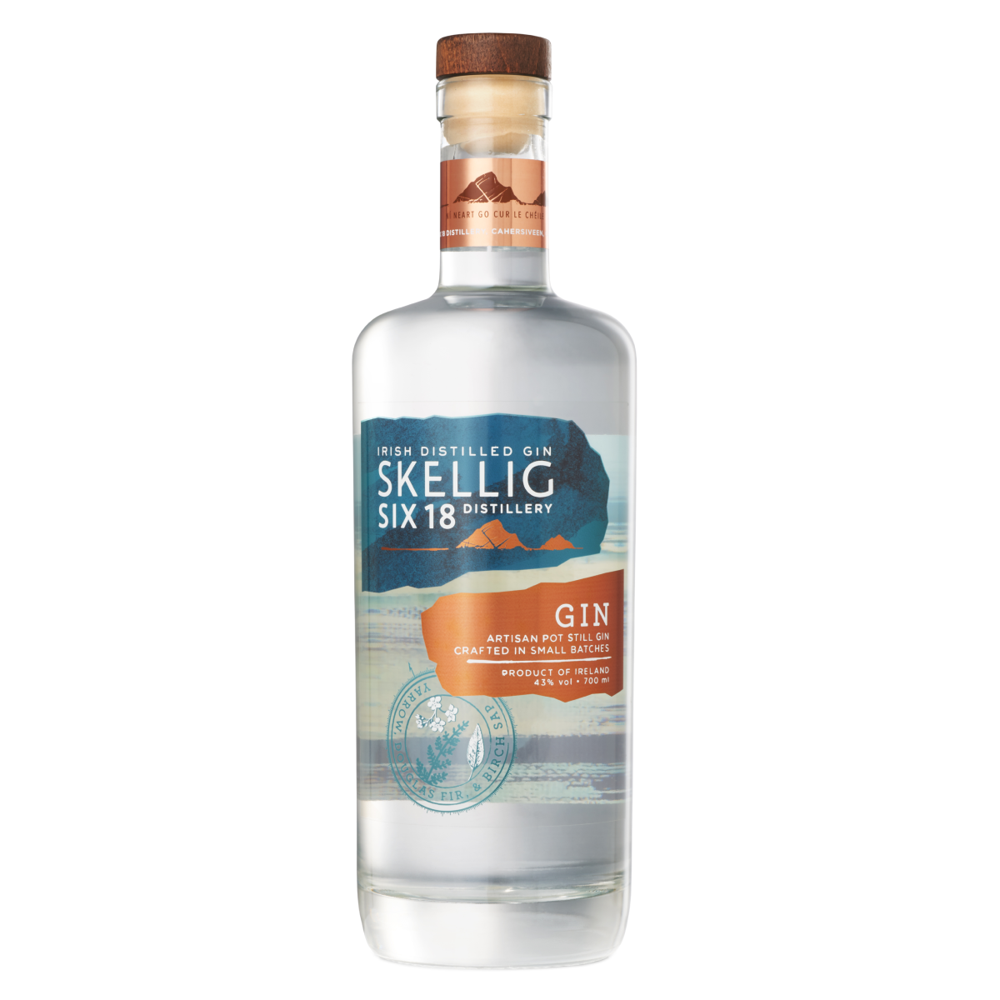 Skellig Six18 Pot Still Gin 43.4% 0.7L, Spirits