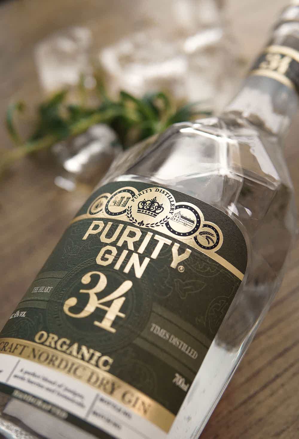 Purity London Dry Organic 34 Gin 700 ml 43.0% 0.7L, Spirits